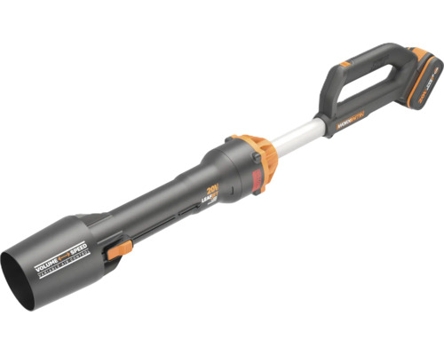 Suflantă de frunze cu acumulator Worx Nitro Leafjet 20 Volt cu reglare variabilă a aerului și mâner ergonomic.