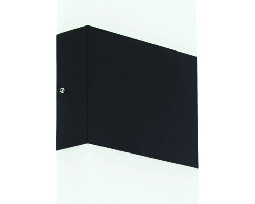 Aplică de perete modernă neagră cu design dreptunghiular din metal.