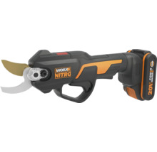 Foarfecă de grădină cu acumulator WORX NITRO 20 Volți cu motor fără perii și acumulator Power Share.