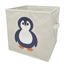 Cutie de depozitare pliabilă cu motiv pinguin pentru camera copiilor