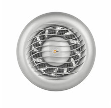 Ventilator de perete rotund cu grila de protectie ondulata pentru ventilarea spatiilor de locuit
