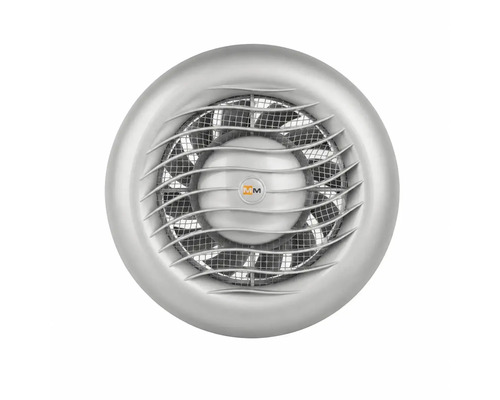Ventilator de perete rotund cu grila de protectie ondulata pentru ventilarea spatiilor de locuit