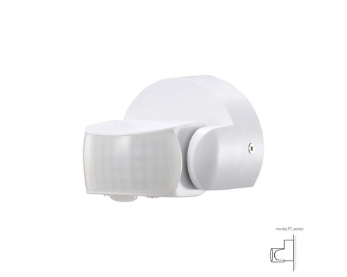 Senzor de miscare pentru montaj pe perete cu cap senzor semicircular
