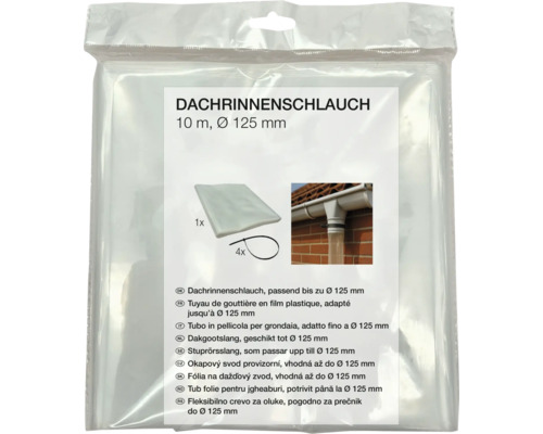 Tub pentru jgheab folie transparent Ø 125 10 m