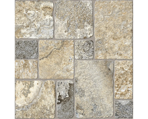 Placă ceramică cu aspect de piatră naturală în format rustic