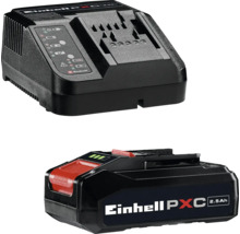 Set acumulator & stație de încărcare Einhell Power X-Twincha 18V, capacitate 2,5Ah Li-Ion