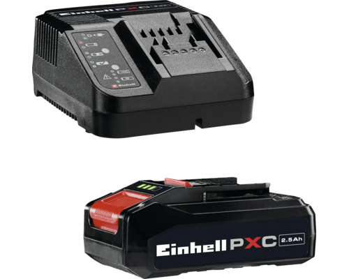 Set acumulator & stație de încărcare Einhell Power X-Twincha 18V, capacitate 2,5Ah Li-Ion
