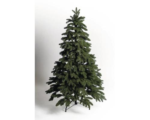 Brad de Crăciun artificial cu ace realiste pe un suport metalic stabil pentru decor festiv