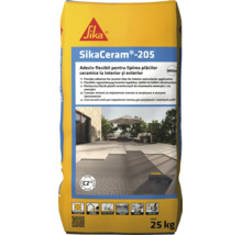 Adeziv flexibil pentru plăci ceramice Sika Ceram 205 alb sac 25 kg pentru interior și exterior