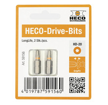Bituri de înșurubare HECO-Drive HD-20 LongLife, pachet de două bucăți.