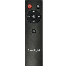 Telecomanda pentru corpuri de iluminat cu sigla TrendLight si butoane pentru reglarea luminozitatii si temperaturii de culoare