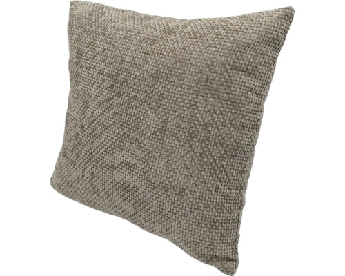 Pernă decorativă pătrată cu textură țesută grosieră într-o culoare neutră
