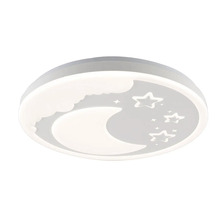 Plafoniera LED rotundă pentru camera copiilor cu motiv cu lună și stele