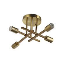Plafonieră modernă cu patru surse de lumină în design geometric din metal