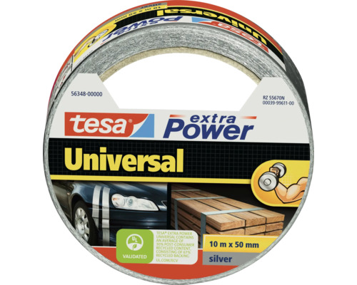 Bandă adezivă textilă Tesa Extra Power Universal, 10 metri pe 50 milimetri, bandă adezivă rezistentă pentru reparații și fixări.