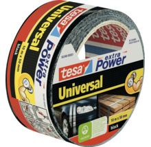 Banda adeziva textila Tesa Extra Power Universal neagra cu lungime de 10 metri si latime de 50 milimetri pentru reparatii si fixari