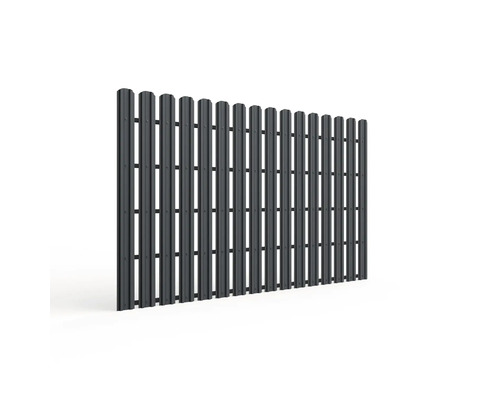 Panou de gard metalic cu lamele verticale pentru delimitarea proprietatii