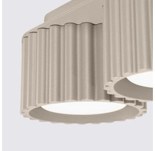 Spot dublu pentru plafon cu suprafață striată și două lumini LED