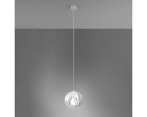 Pendul modern în formă de sferă cu structură lamelară pentru montarea pe tavan