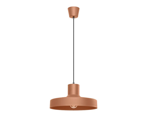Pendul modern cu baldachin conic și abajur rotund din metal pentru iluminatul tavanului