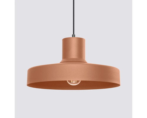 Pendul modern din metal cu abajur plat pentru montare pe tavan