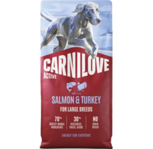 Hrana uscata pentru caini Carnilove cu somon si curcan pentru rase mari