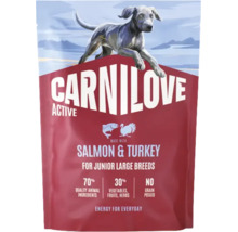 Hrana pentru caini Carnilove Active Junior Large Breed cu somon si curcan ca hrana uscata