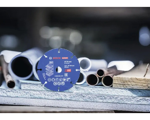 Disc de tăiere Bosch Expert MultiMaterial pentru polizoare unghiulare, diametru 76 milimetri, orificiu 10 milimetri, pentru diverse materiale