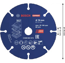 Disc de taiere Bosch Expert MultiMaterial diametru 76 milimetri pentru polizor unghiular cu tehnologie carbura