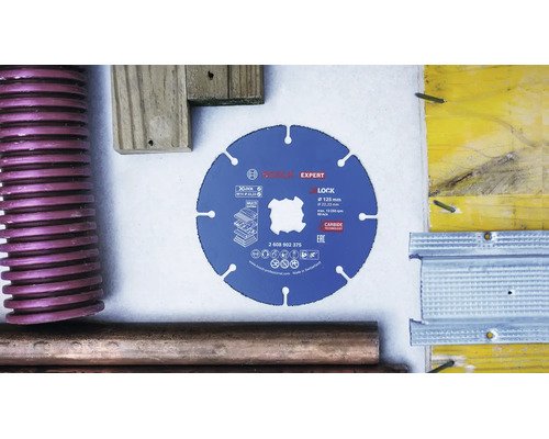 Disc de tăiere Bosch Expert Multi Material cu sistem de prindere X-LOCK, diametru 125 milimetri, potrivit pentru diverse materiale