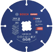 Disc de tăiere Bosch Expert MultiMaterial pentru polizor unghiular, diametru 125 milimetri cu prindere X-Lock.
