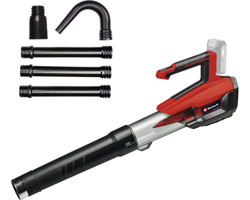 Aspirator cu acumulator pentru frunze Einhell cu accesorii si tub de aspirare incluzand logo Einhell