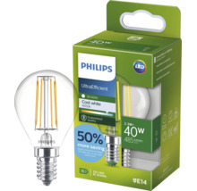 Bec LED cu filament Philips formă picătură E14 2,3 Watt 485 lumeni 4000 Kelvin UltraEfficient