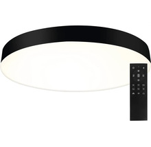 Plafonieră LED rotundă cu telecomandă pentru controlul luminii.