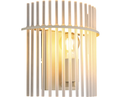 Lampă de perete modernă cu abajur din tije metalice și design semicircular