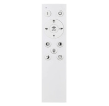 Telecomandă pentru controlul corpurilor de iluminat cu butoane pentru intensitatea luminii, temperatura de culoare, temporizator și lumină de noapte.