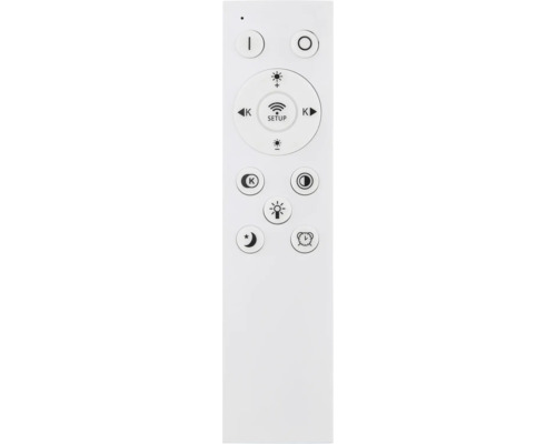 Telecomandă pentru corpuri de iluminat LED cu butoane pentru luminozitate, temperatura culorii și funcție de temporizare