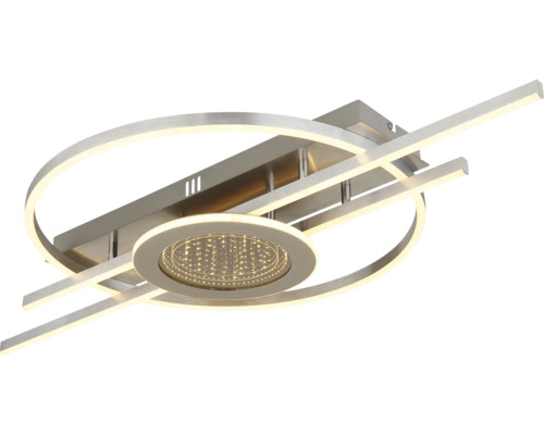 Plafonieră LED modernă cu inele geometrice și efect de cer înstelat pentru iluminarea uniformă a încăperii