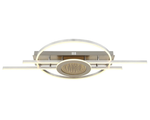 Plafonieră LED modernă cu design inelar și aspect de cer înstelat din metal