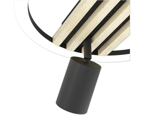 Spot de tavan din lemn și metal cu design modern pentru iluminat interior