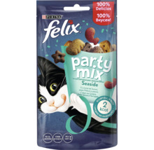 Recompense pentru pisici Purina Felix Party Mix Seaside cu somon cod si pastrav in ambalaj