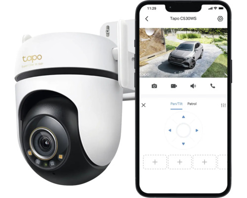 Cameră de supraveghere exterior Wi-Fi Tapo C530WS cu control prin aplicație și vizualizare live