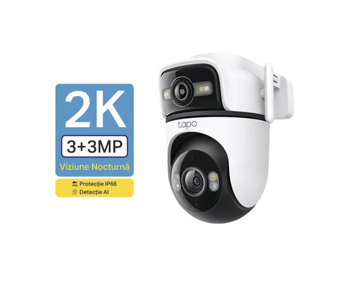 Camera de supraveghere exterioara Wi-Fi TP Link Tapo cu rezolutie 2K si vedere pe timp de noapte