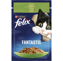 Hrana umeda pentru pisici Purina Felix Fantastic cu iepure in aspic
