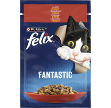 Hrana pentru pisici Purina Felix Fantastic cu vita in aspic plic