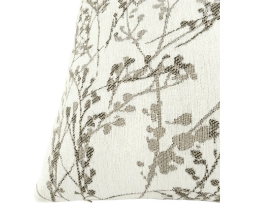 Perna decorativa cu material structurat si model floral cu ramuri