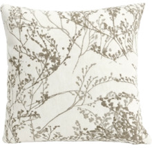 Pernă decorativă pătrată cu model floral de crenguțe ca husă texturată pentru spații de locuit