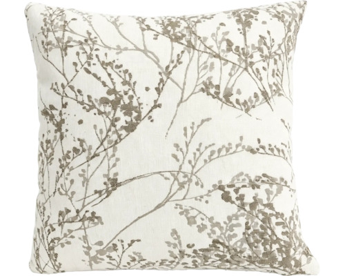 Pernă decorativă pătrată cu model floral de crenguțe ca husă texturată pentru spații de locuit