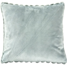 Perna decorativa patrata cu textura catifelata si cusaturi decorative dungate si margine decorativa pentru interior