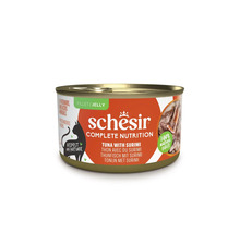 Hrana pentru pisici Schesir la conservă ton cu surimi în aspic, hrană completă pentru pisici din fileuri naturale.